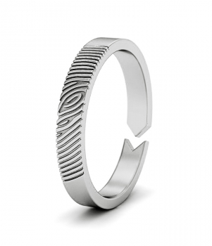 Кольцо с отпечатком пальца (Мод.256)